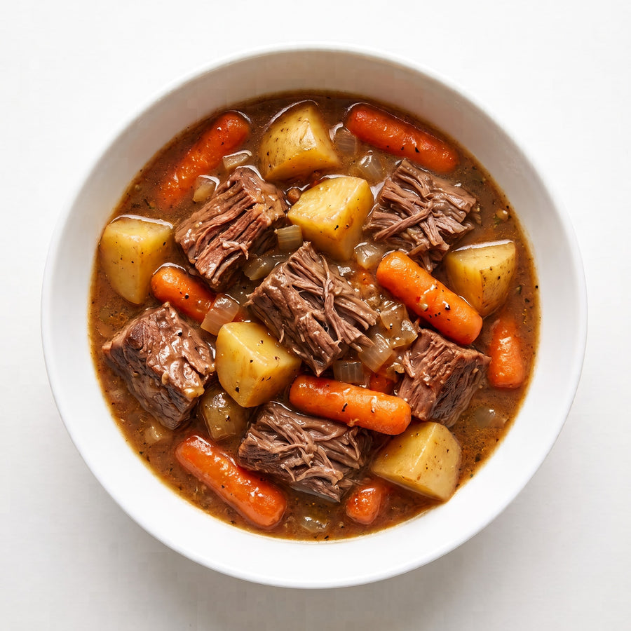 Beef Stew with Potatoes, Carrots, and Onions